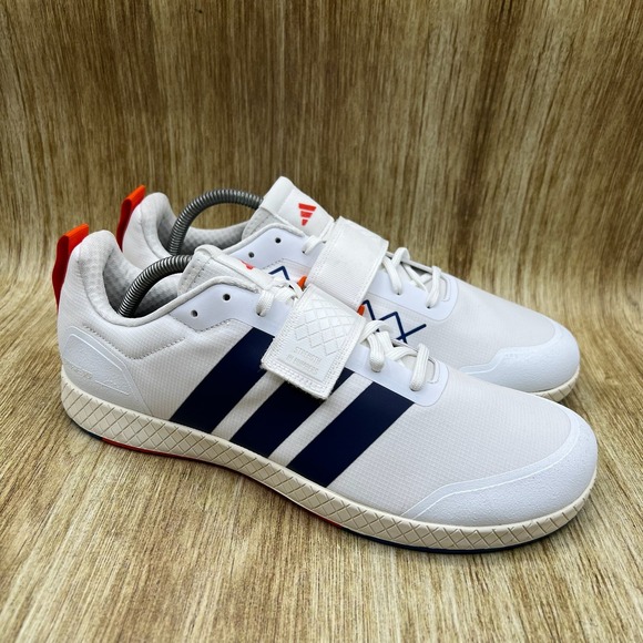 Adidas The Total 2 Weightlifting Shoes Men's 9.5 White Crossfit Training JP9868